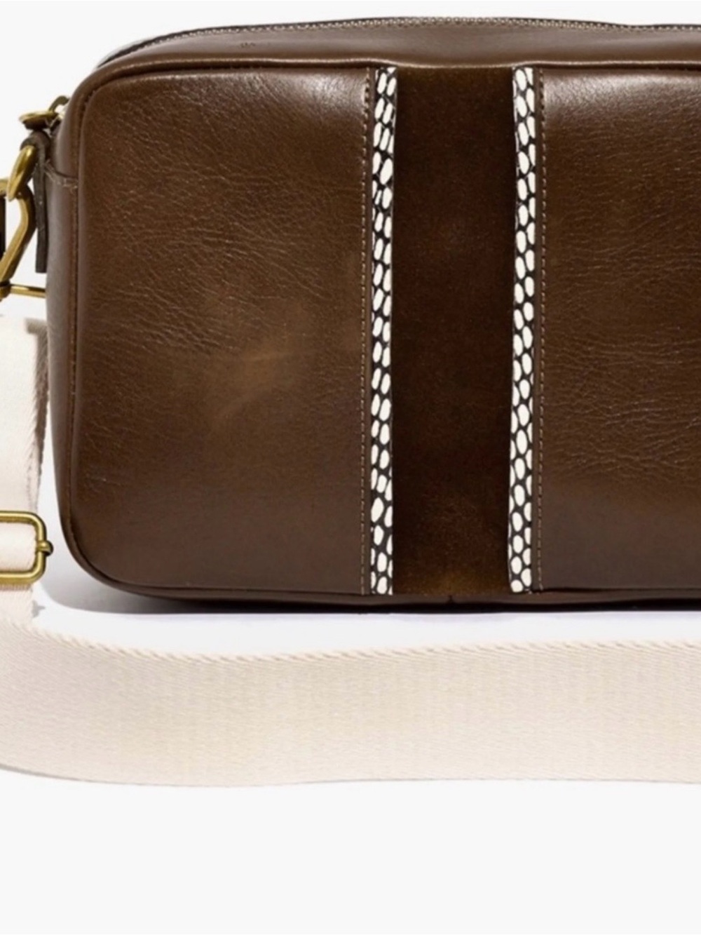 Madewell Dark Brown Leather and Suede Crossbody